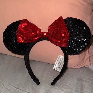 Disney Black and Red Sequin Ears Headband